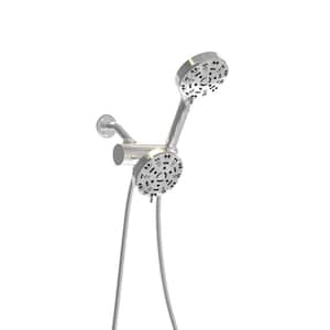 8-Spray Patterns with 1.8 GPM 4.7 in. Wall Mount Dual Shower Heads in Chrome