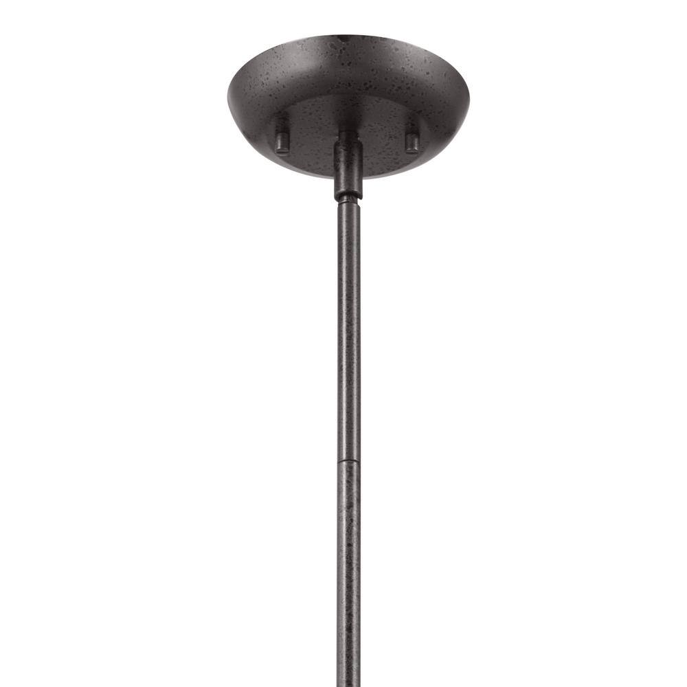 Fira Anvil Iron and Beech 18'' Single Pendant Light
