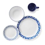 NEW IN BOX Corelle Cobalt Circles 16-Piece Dinnerware Set Service for 4 in Blue