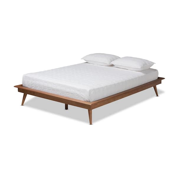 Baxton Studio Karine Walnut King Platform Bed Frame 156 9805 HD