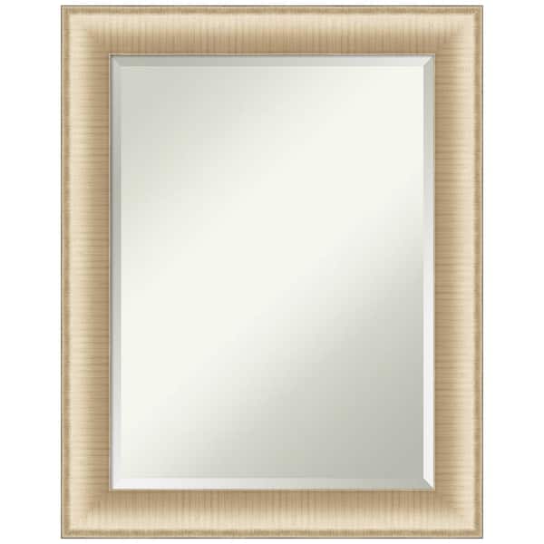 Amanti Art Elegant Brushed Honey 22.75 in. H x 28.75 in. W Framed Wall Mirror