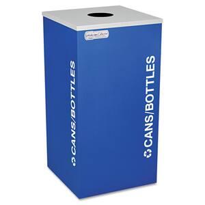 Kaleidoscope Collection 24 Gal. Royal Blue Bottle/Can Indoor Recycling Bin, 24 Gal., Royal Blue