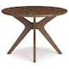 Lyncott Contemporary Brown Wood Dining Table 45 in.