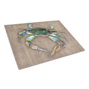 Crab Tempered Glass Large Heat Resistant Cutting Board