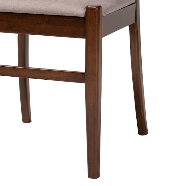 Baxton Studio Devlin Dining Chair In Light Beige Walnut 41 OFF