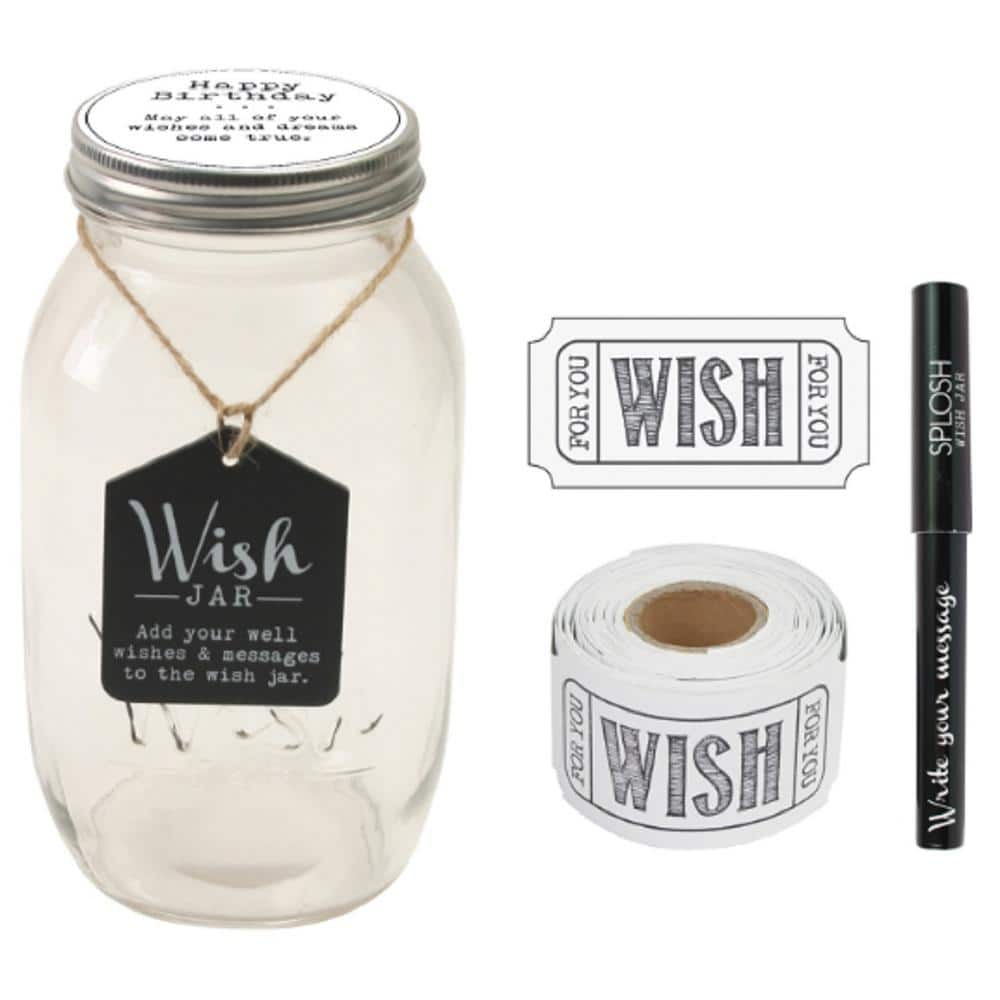 Stonebriar Collection 4.5 in. x 8 in. Happy Birthday Wish Jar TS-WJ012 ...