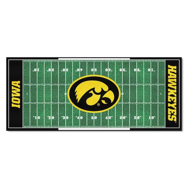 FANMATS University of Iowa 3 ft. x 6 ft. Football Field Runner Rug