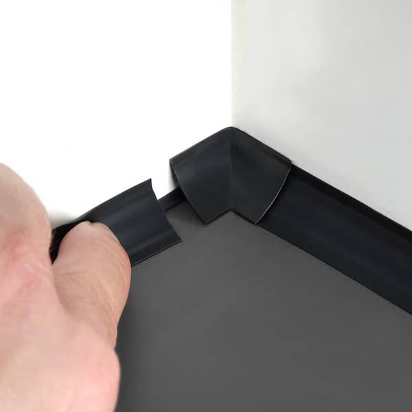InstaTrim 3/4 in. x 10 ft. Grey PVC Inside Corner Self-Adhesive Flexible  Caulk and Trim Molding IT75INGRY - The Home Depot