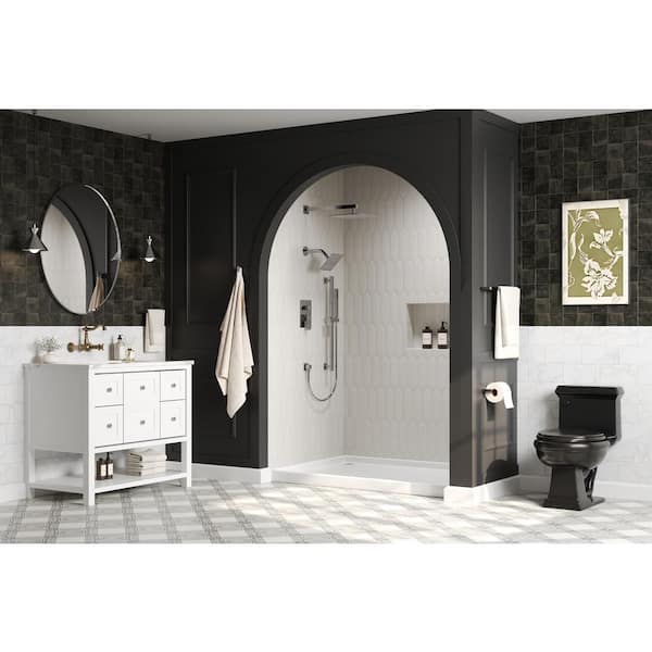 3-Spray 10 and 6 in. Wall Mount Dual Shower Heads and Handheld Shower Head in Chrome (Valve Included)