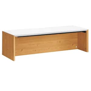 Kinetic 49 in. Rectangular White Natural Particle Board Wall-Mount Office Desk