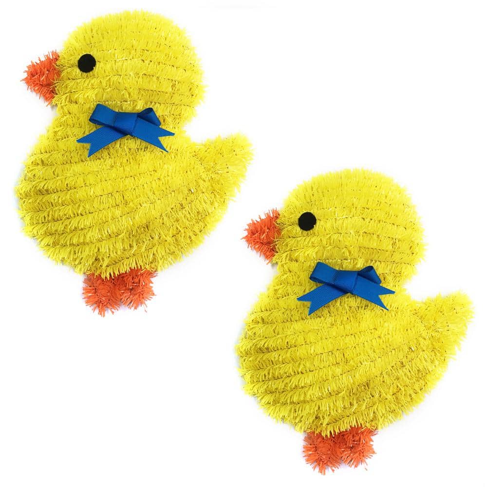 9.5 in. Easter Yellow Small Chick Tinsel Frame