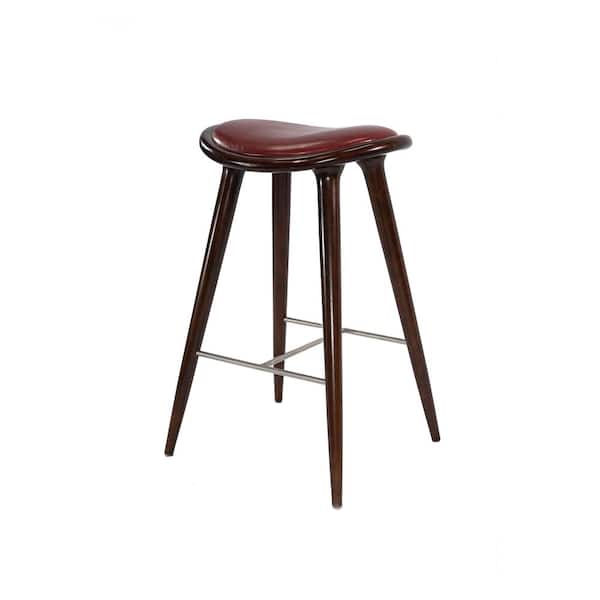Boraam Lucio 29 in Product Height Oval Backless Bar Stool - Brown/Cappuccino