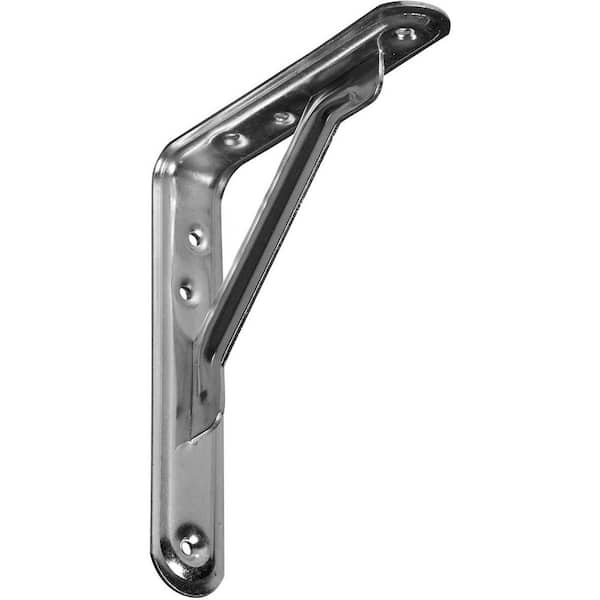 Ekena Millwork 1-1/8 in. x 6 in. x 5 in. Zinc Plated Steel EnduraBrace Traditional Support Bracket