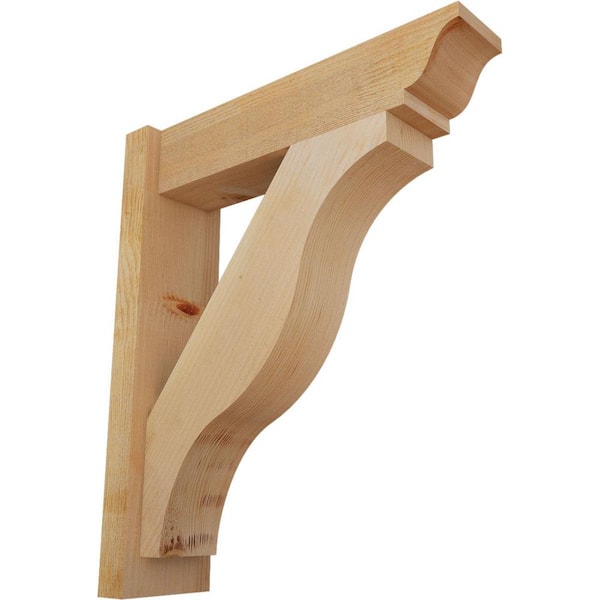 Ekena Millwork 6 in. x 26 in. x 22 in. Douglas Fir Fuston Traditional Rough Sawn Outlooker