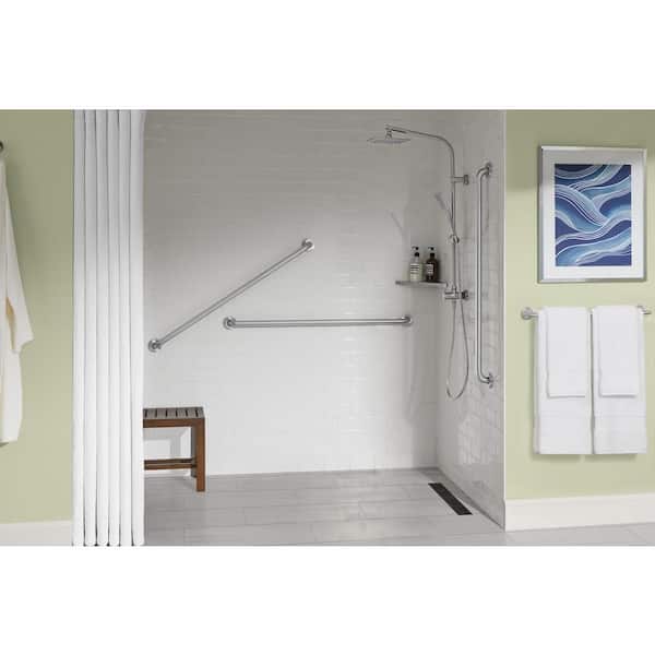 42 in. Grab Bar Combo in Brushed Stainless Steel (3-Pack)
