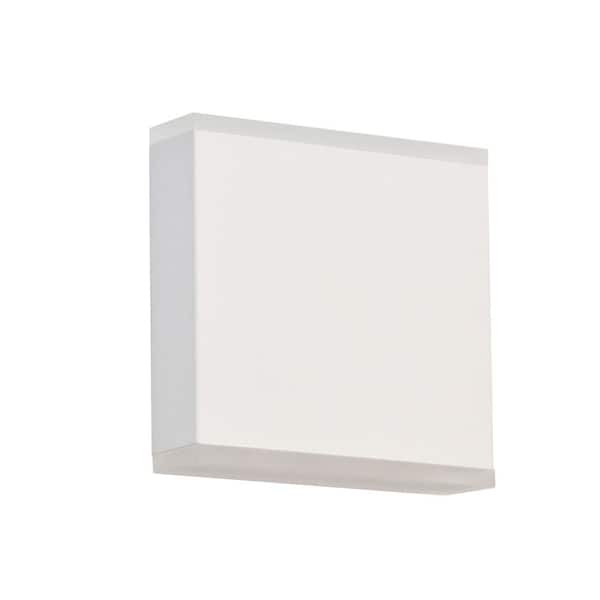 Dainolite Emery 4.88 in. 2-Lights Matte White LED Wall Sconce