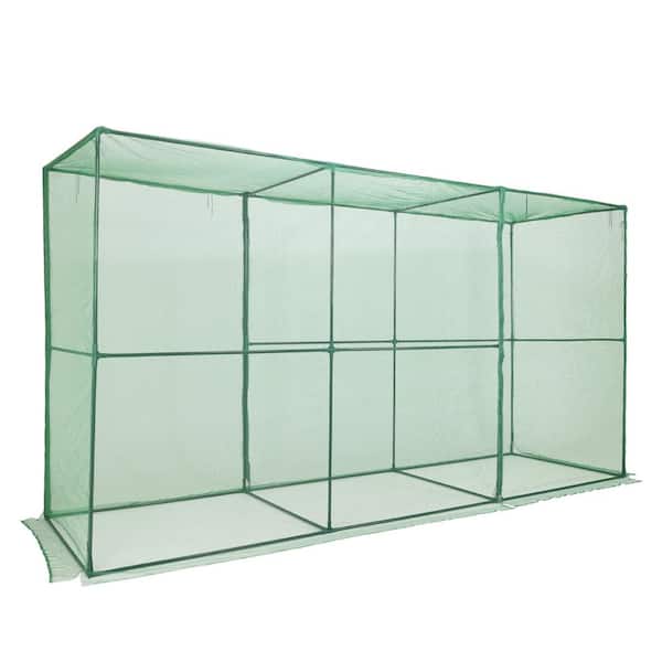73 in. H Green 3-Roomed Walk-in Crop Cage Plant Protection Tent with Zipper Door