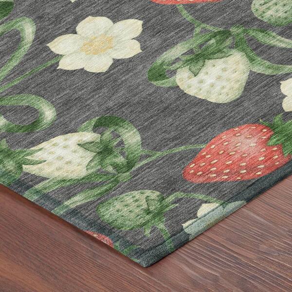 Chantille Machine Washable Indoor/Outdoor Abstract ACN2864 Graphite 10 ft. x 14 ft. Area Rug