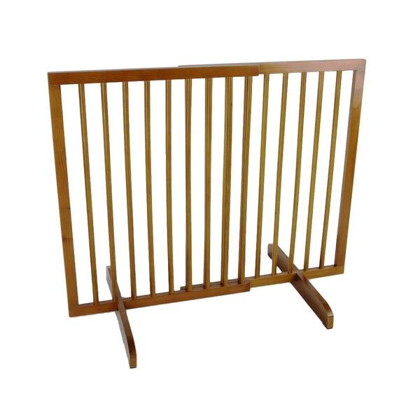 Cardinal Gates 36 in. H x 27.5 in. to 51 in. W x 2 in. D Oak Extra Tall Freestanding Gate