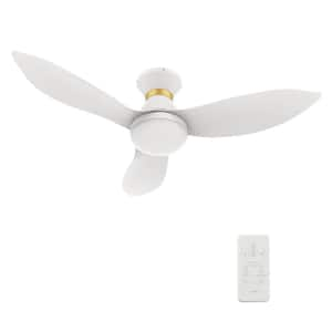 CARRO Daisy 45 in. Integrated LED Indoor White DC Motor Smart Ceiling Fan  with Light and Remote, Works with Alexa/Google Home HS453V2-L12-W1-1-FM -  The Home Depot