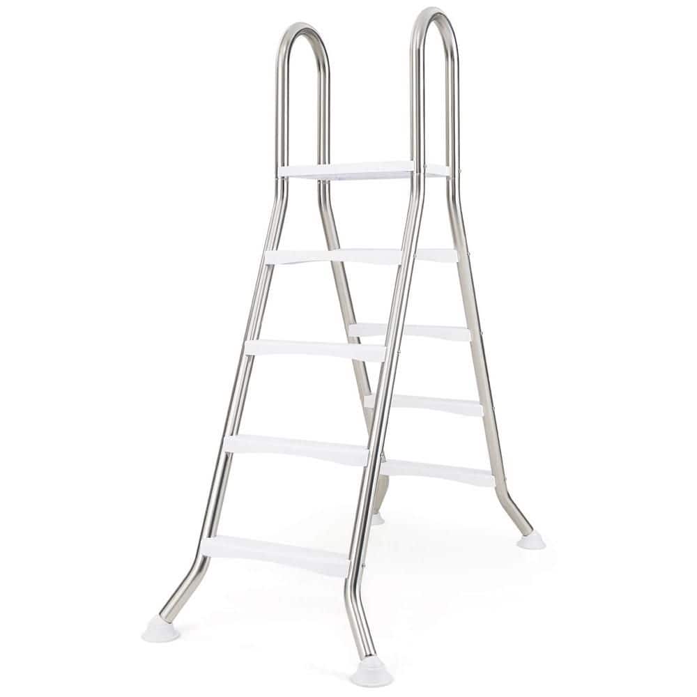 Pool Ladder 9-Stainless Steel for Above Ground Pool with Top Platform Non-Slip Steps and Rounded Handrail price history on PriceWatchPro