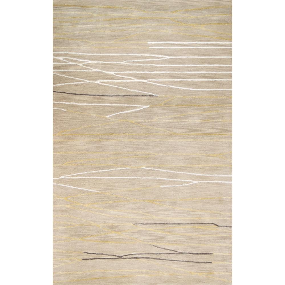 Greenwich Beige 4 ft. x 6 ft. (3 ft. 9 in. x 5 ft. 9 in.) Abstract Contempo