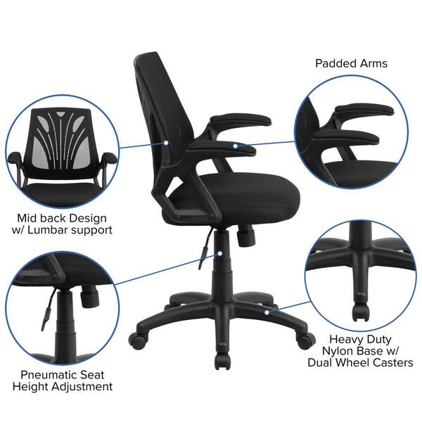 VANSPACE Ergonomic Mesh Office Chair with Lumbar Support Mid Back