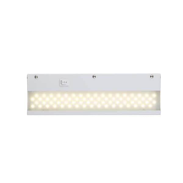 Signature 12 in. Hardwired or Plug-In White LED Under Cabinet Light with High/Low Light Switch