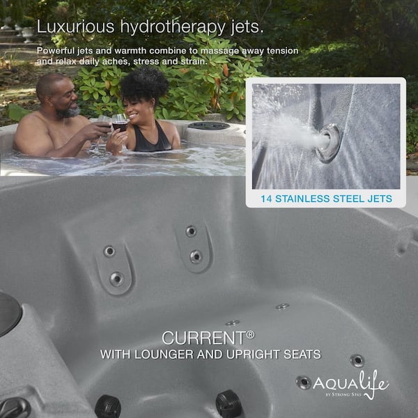 AquaLife Current 14-Jet 120 V Hot Tub, Seats 3-4, 3 Passive