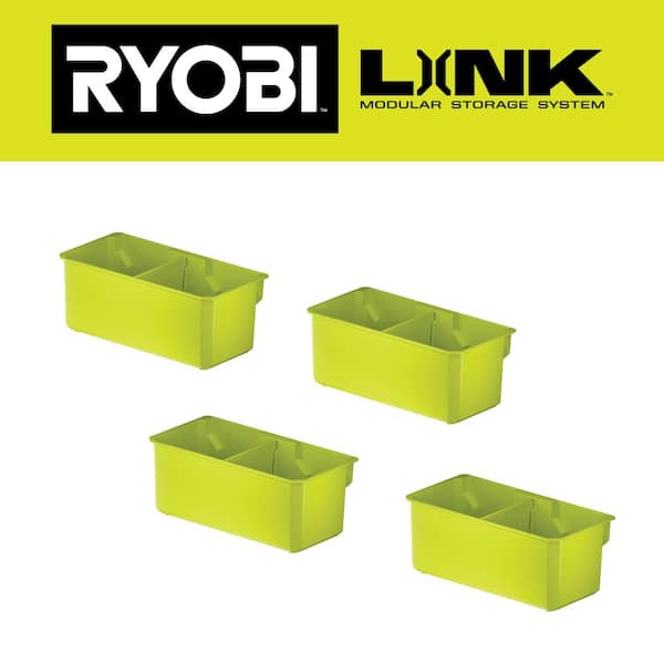 RYOBI LINK Double Organizer Bin (4-Pack)