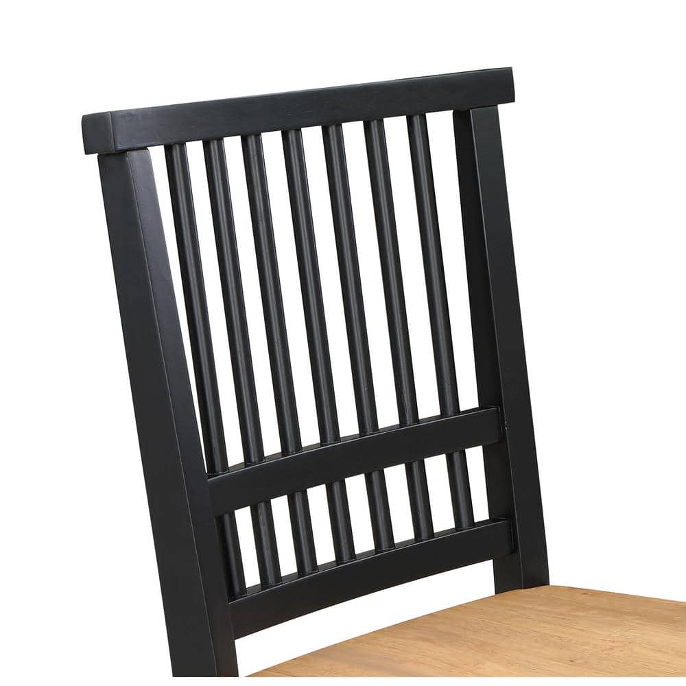 Magnolia Two-Tone Wood 24" Counter Chair Set, Natural and Ebony