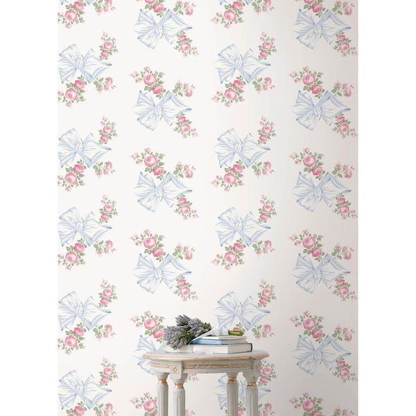 Rosa Beaux Pastel Blue Peel and Stick Wallpaper