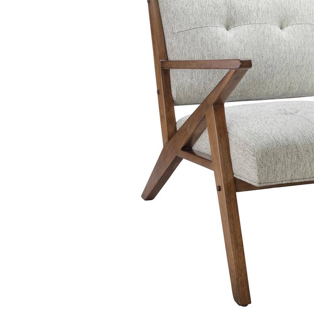 Mid-Century Modern Rocket Lounge Chair in Light Grey Microfiber