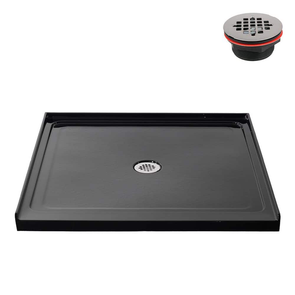 GB-2540-164-BL 38 in. x 38 in. Alcove Acrylic Shower Pan Base in Glossy Black with Center Drain, Drain Included price history on PriceWatchPro