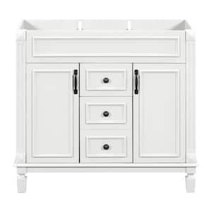 35.9 in. W x 18.1 in. D x 33 in. H Freestanding Bath Vanity Cabinet without Top in White