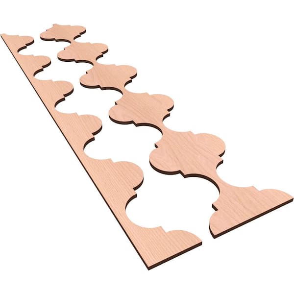 Ekena Millwork Marrakesh 47 in. H x 0.375 in. W Slatwall Panels in Alder 12-Pack