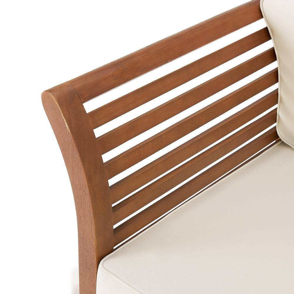 Natural Eucalyptus Wood Outdoor Chair with Cushions