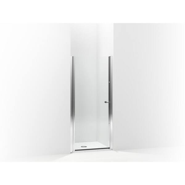 STERLING Finesse 32-3/4 in. x 65-1/2 in. Semi-Frameless Pivot Shower Door in Silver with Handle