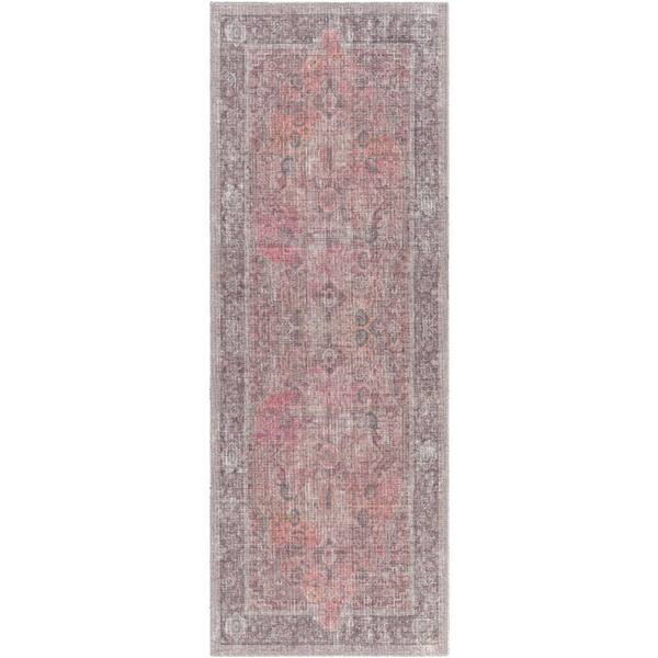 Artistic Weavers Montreal Red 3 ft. x 7 ft. Indoor Machine-Washable Area Rug