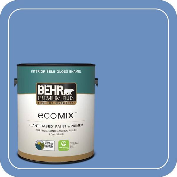 1 gal. Home Decorators Collection #HDC-MD-02 Lapis Lazuli Semi-Gloss Enamel EcoMix Plant-Based Interior Paint & Primer