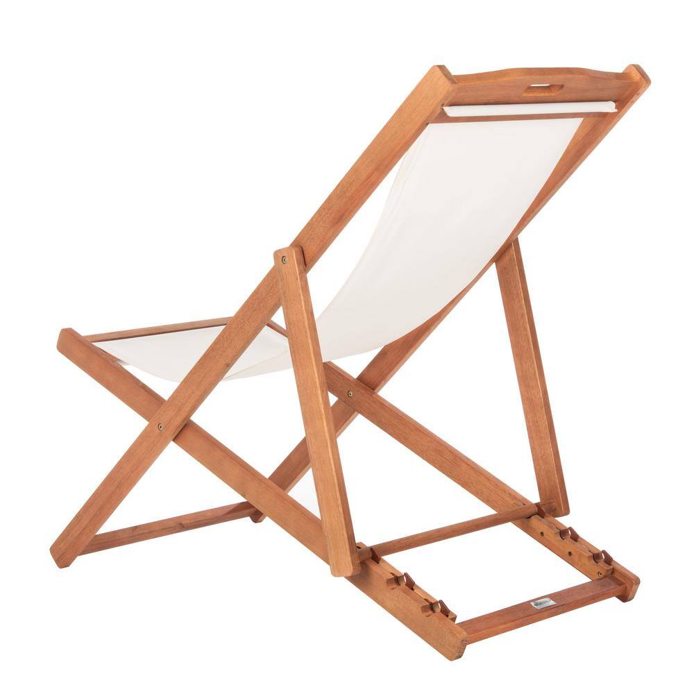 Contemporary Eucalyptus Wood Armless Side Chair in Natural Beige