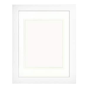 1-Opening 8 in x 10 in. Matted White Portrait Frame (Set of 2)