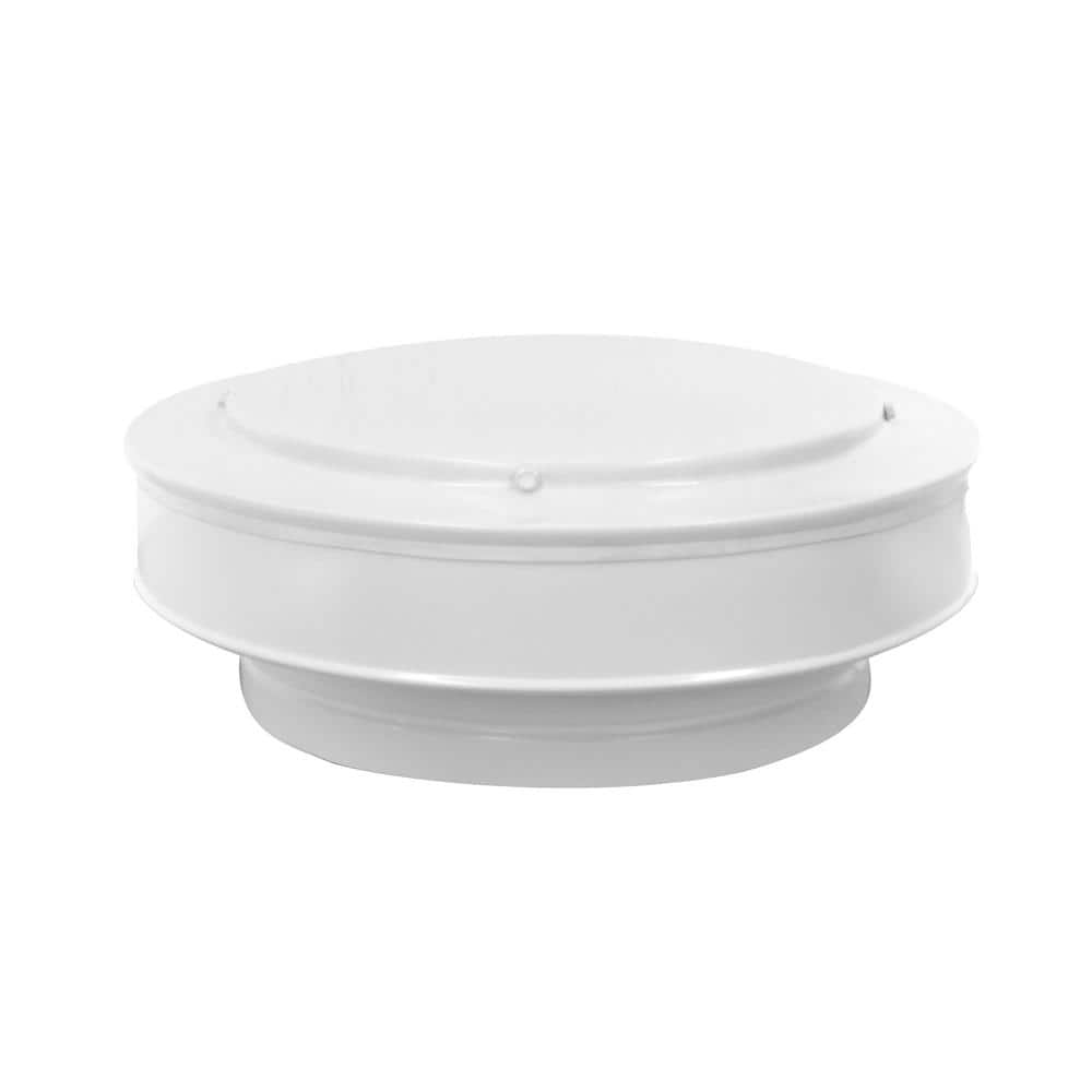 12 in. Dia Aluminum Vent Pipe Cap in White