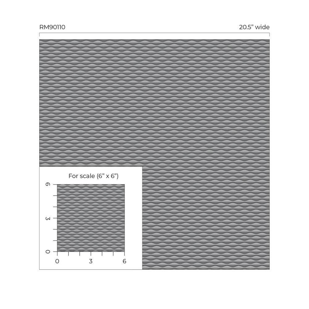 Gray 3D Geometric Non-Pasted Removable Wallpaper Roll