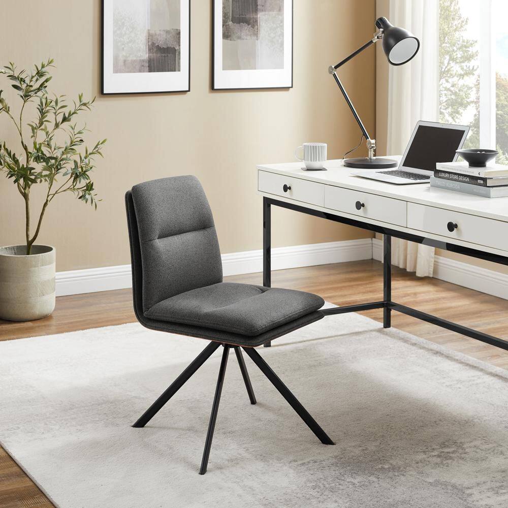 Have a question about Art Leon Armless Fabric Swivel Desk Chair in Gray ...