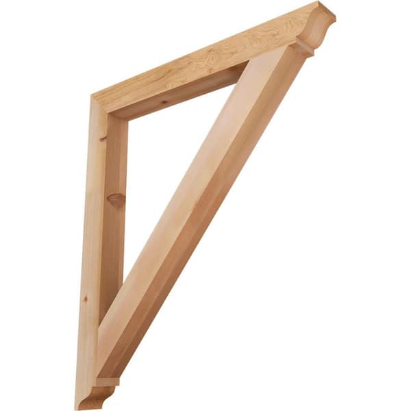 Ekena Millwork 3.5 in. x 44 in. x 38 in. Western Red Cedar Traditional Smooth Bracket