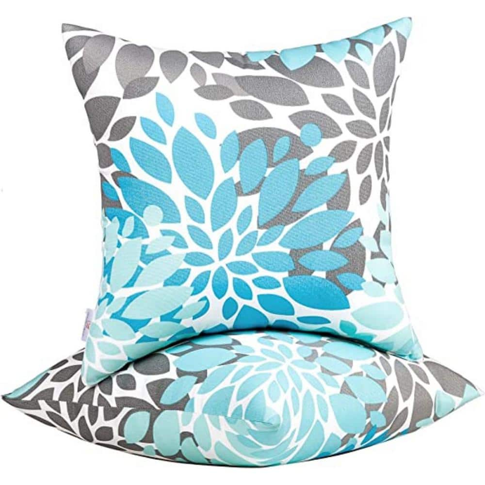 18 in. x 18 in. Outdoor Water Resistance Decorative Pillows with Inserts fo