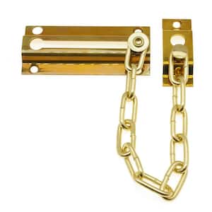 Solid Brass Chain Door Guard in Polished Brazz No Lacquer