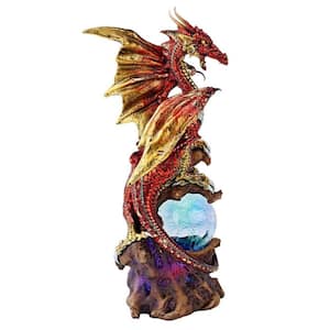 FC Design 10 in. H Medieval Silver Dragon with Shield and Sword