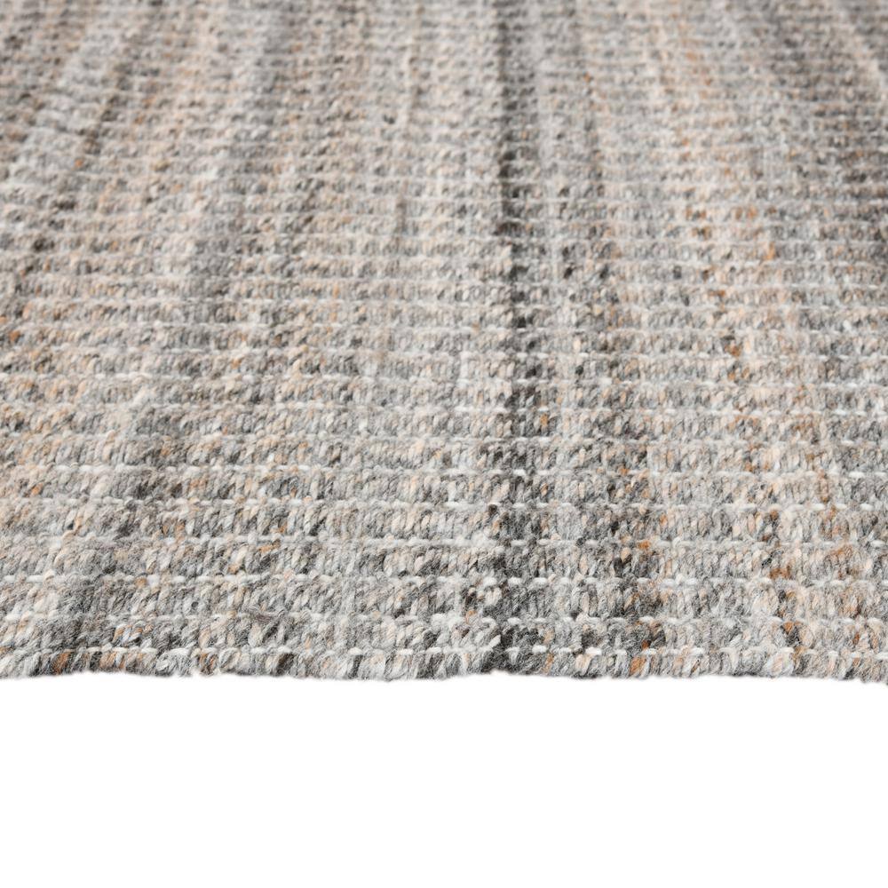Atlantic Striped Brown Hand-Woven Synthetic Area Rug